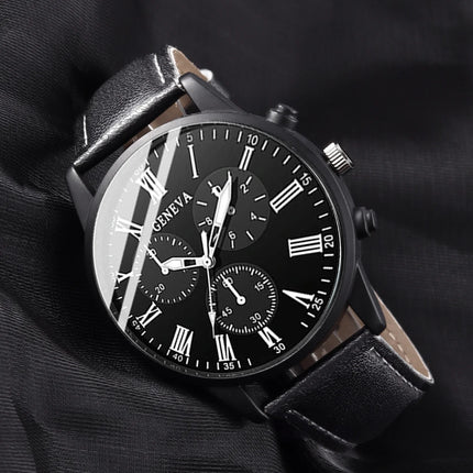 Kids Black PU Leather Quartz Watch Set with Accessories Wallet Holiday Gift Daily Versatile Children's Fashion Jewelry