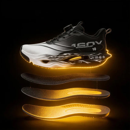 Men Propulsive Carbon Plate Racing Shoes Breathable Wide Fit Energy Return Marathon Sneakers Cushion for Women Running Trainers
