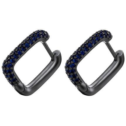 ZHUKOU Hoop earrings gold color silver color small hoop earrings crystal women rainbow earrings Fashion jewelry wholesale VE144