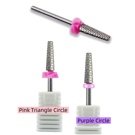 5-IN-1Mini Tapered Carbide Nail Drill Bits Electric Tungsten Nail Drill Accessories 3/32" Manicure Bur Nail Cuticle Milling Tool