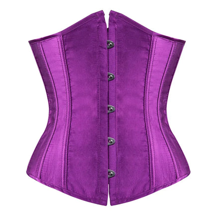 Black Corset Underbust Plus Size Sexy Women With Lacet Bodyshaper Costumes Cincher Ladies Burlesque Corselet Red Green Blue Pink