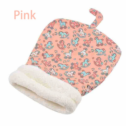 Soft Cuddly Pet Sleeping Bag for Kitten Puppy Fluffy Feel Thickened Warm Nest Pocket Quilt Bed Comfortable Warmth
