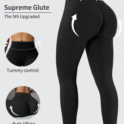 Womens Daily Athletic High Waist Skinny Leggings Tummy Control Hip Lifting Stretch Pants For Yoga Fitness Running Cycling