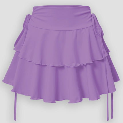 New Solid Color Skirt Women Summer Fashion Outdoor Versatile High Waist Slim Fit Elastic Waist Short Skirt Goods In Stock