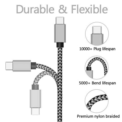 USB USB-C Cable Date Sync 2.4A Fast 1M 2M 3M Charging Nylon Braided Wire Charger Cable For Samsung Huawei Android - product i