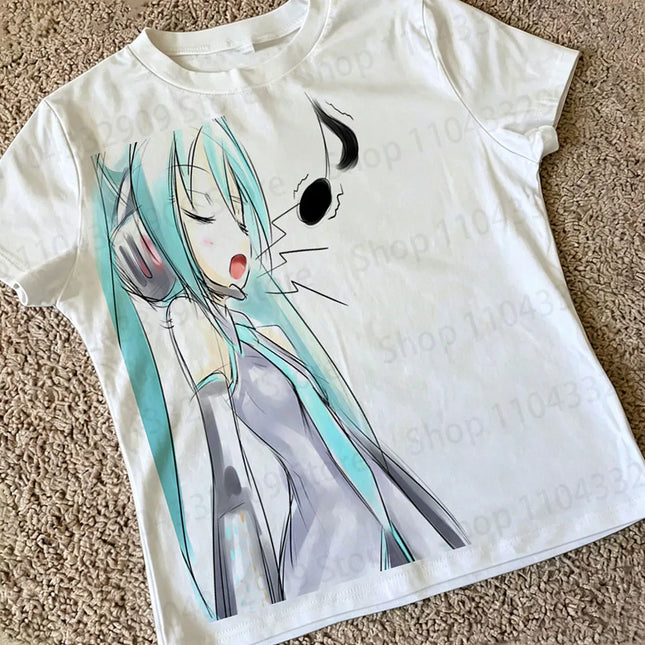 Emo Star Girl Y2k Tops Damenbekleidung 90er Jahre Vintage Kleidung für Frauen Gothic T-Shirt Damen Cropped Graphic Tees Y2k Top Kpop