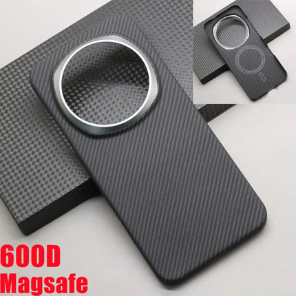 Magnetic Kevlar Carbon Fiber Phone Case for Honor Magic 8 / 8 Pro Luxury Business Aramid Fiber Magnetic Cover