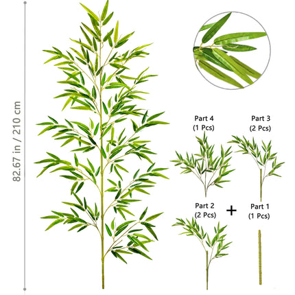 Artificial Green Bamboo Leaf Branches - image 16