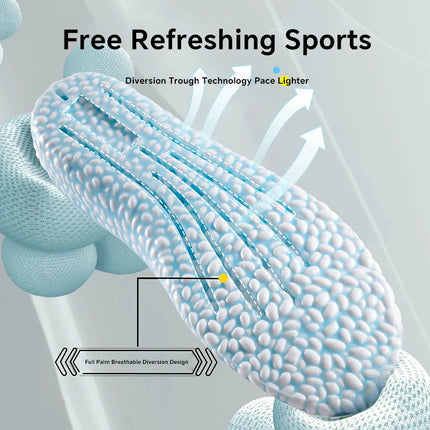 Heightening Running Insole for Shoes PU Popped Rice Particle Foam Super Elastic Insole Templates Feet Men Women