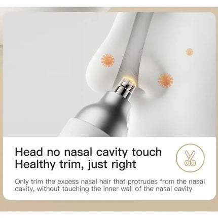 2 in 1 Electric Nose and Ear Hair Trimmers Men Electric Shaver Trimmer Groin Trimmer Nose Hair Trimmer with Light 3D Arch Head