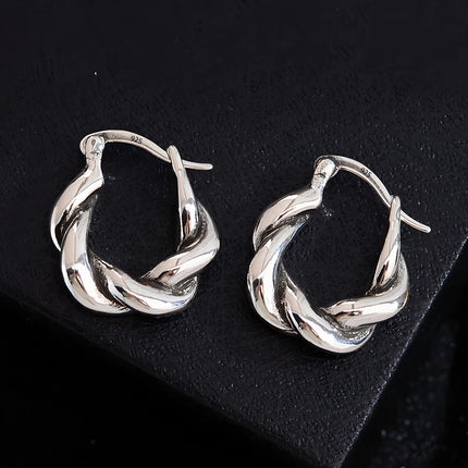VENTFILLE 925 Sterling Silver Black Agate Rotund Earrings For Women Girl Originality Design Korean Jewelry Party Gifts Dropship