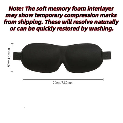3D Sleep Mask Blindfold Sleeping Aid Soft Memory Foam Eye Mask for Sleeping Travel Light Slaapmasker Eye Cover - product imag