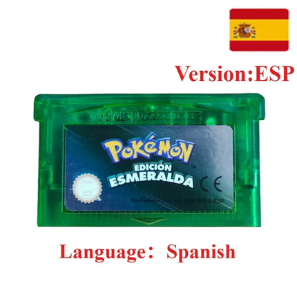 GBA Game Pokemon Series 32 Bit Video Game Cartridge Console Card Pokemon Emerald Ruby FireRed LeafGreen Sapphire Multi-language