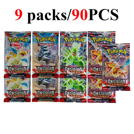 90/360PCS Pokémon Card Packs 151， ASCENDED HEROES 。Evolutions,PALDEAN FATES,English Reinforcement,Battle Transaction Card Gift