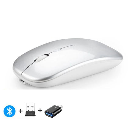 Rechargeable Wireless Mouse Bluetooth-compatible 2.4GHz Dual Modes Computer Mice with Nano Receiver for PC Laptop - product i