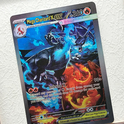 DIY PTCG Rating Card Single Card 2025 PFL EN MEGA CHARIZARD X Ex SPECIAL ILLUSTRATION RARE GEM MT10 Hobby Collection Flash Card