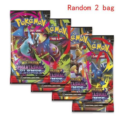 10/50 PcsPokemon Card MEGA EVOLUTION PHANTASMAL FLAMES Prismatic Evolutions Black Bolt English Booster Battle Transaction Card
