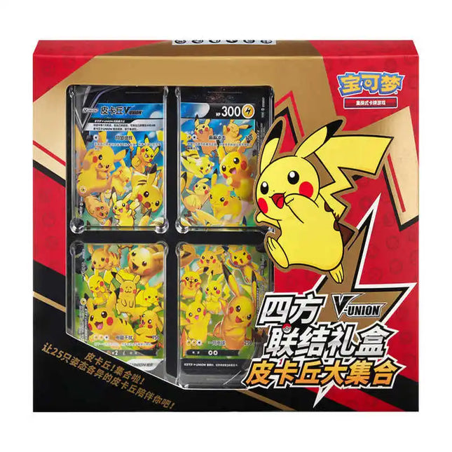 Auf Lager Echte 100% Original Pokemon Ptcg Karte Quartett Kopplung V-Union Geschenkboxen Pikachu Big Gather Moru Baker Mew-Two Ptcg