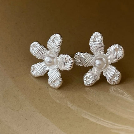 PANJBJ 925 Sterling Silver Bow Knot Earring for Women Texture Tassels Sweet Romantic Korean Jewelry Gift Dropshipping