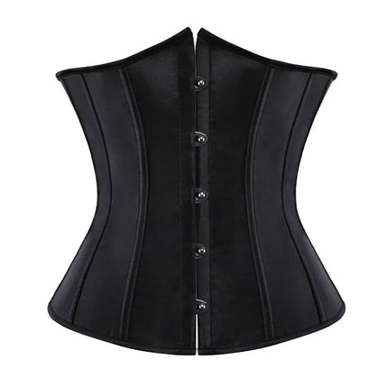 Black Corset Underbust Plus Size Sexy Women With Lacet Bodyshaper Costumes Cincher Ladies Burlesque Corselet Red Green Blue Pink