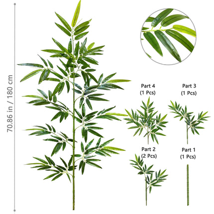 Artificial Green Bamboo Leaf Branches - image 11