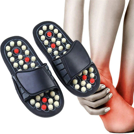 Acupoint Massage Slippers For Men Women Sandals Feet Chinese Acupressure Therapy Medical Rotating Foot Massager Shoes Unisex