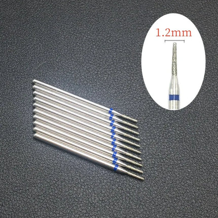 10 Piece Nail Milling Cutter Set Diamond Electric Nail Enhancement Drill Nail Drill Corner Cleaning Drill Burr Accessories Tool