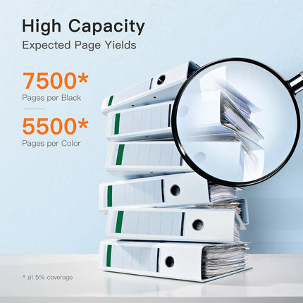 4-Pack High Yield 210X Toner Cartridges with Chip, Compatible with Color Laser Pro MFP 4301fdw/4301fdn/4301dw, Pro 4201dn/4201dw, BCYM (W2100X/W2100A)