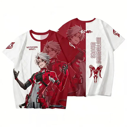 Anime Games Wuthering Waves Hiyuli Cosplay 3D T-shirt Fashion Short Sleeve T shirt Casual Men Women Harajuku Top Summer Clothing