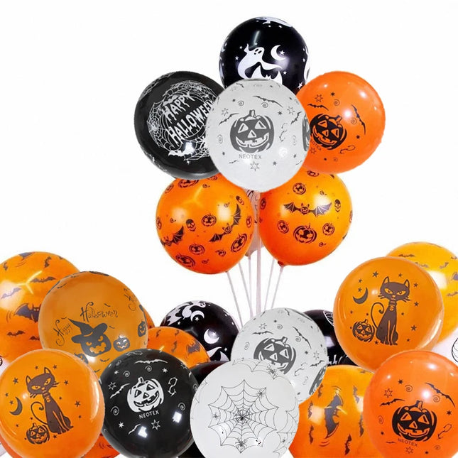 Halloween Decoration Balloon Ghost Pumpkin Skeleton Ghost Bar Party Decor Balloon Decoration 12 inch Latex Balloon