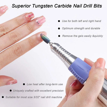 67 Styles Carbide Nail Drill Bits Rotate Electric Ceramic Milling Cutter For Manicure Gel Polish Remover Nail Files Pedicure