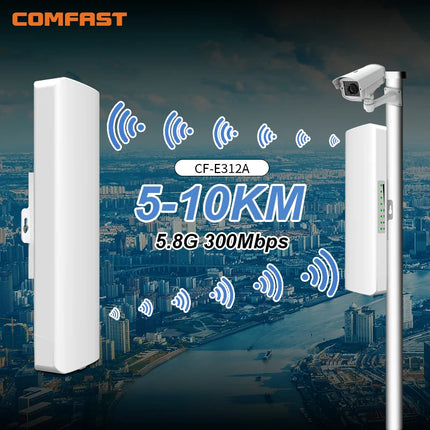 COMFAST 300-900M 5.8G Outdoor WIFI CPE Access Point 5-10KM Long Range Wireless AP WI-FI Antenna Repeater signal Amplifer Router