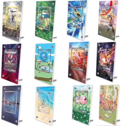 Pokemon Display Cards PTCG Reshiram Zekrom Charizard Espeon Latias SV11 151 Anime Game Expand Art Gifts Acrylic Protective Case