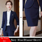 Navy Skirt Suits / S / China Mainland