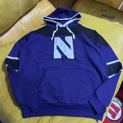 NCAA Embroidered American Casual Dance Basketball Hoodie Loose Vintage Sweatshirt Youth Winter Fashion Streetwear