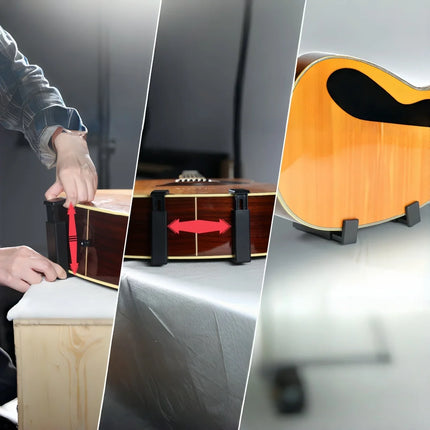 AUPHY SGS22 Acoustic Guitar Stand Clip-on 2Pcs, Seamless Play-to-Rest Switching Ultra-light Portable Mini Floor Holder Black