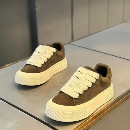 Men Casual Sports Shoes Spring Autumn Comfortable Anti Slip Outdoor Running Shoe Fashion Lace Up Platform Retro Vulcanized Shoes