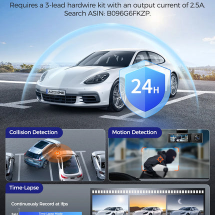 【US Warehouse】AZDOME Dash Cam 4K M550 Max Built-in GPS Wifi Camera Car DVR 3.18”Screen Night Vision 24H Parking Monitor Support Rear Cam