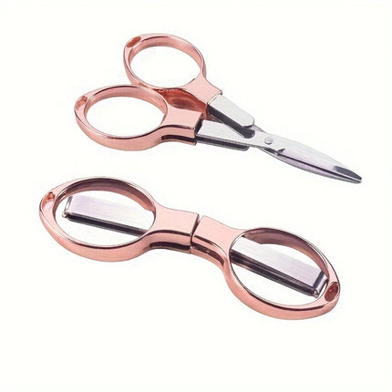 1Pcs Versatile Stainless Steel Folding Scissors - Retractable, Durable, and Portable for Travel,Outdoor & Daily Needs