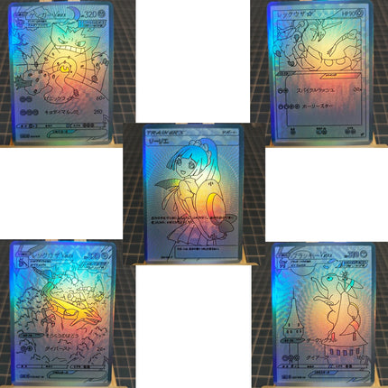 Diy Self-control Ptcg Pokemon 30th Charizard Eevee Gyarados Vincent Van Gogh Pikachu Fan Art Trading Anime Collection Cards Toy