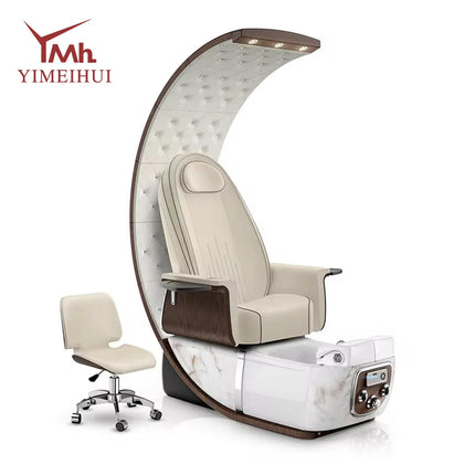 Luxury Pedicure Chair for Nail Spa Salons High-Back Professional Foot Care Manicure Station Human Touch Massage Modern Furniture