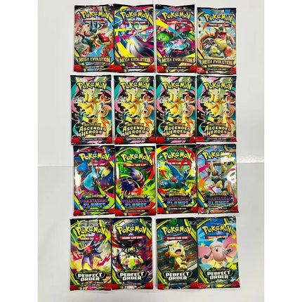 4/36 Packs English Pokémon TCG: Mega Evolution Perfect order Phantasmal Flames Ascended Heroes Booster Box Pokemon card