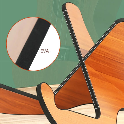 Universal Wooden Guitar Stand - X-Type Padded Holder for Acoustic/Electric/Bass/Ukulele, Portable & Stable