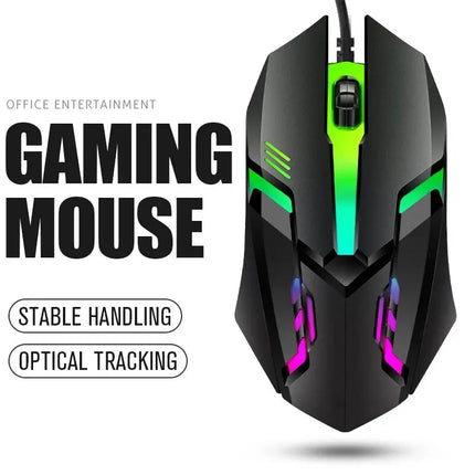 PC ITLY M01 Sports LED Luminous Backlit USB Wired Gaming Mouse for Desktop PC Laptop Office Computer Gaming Mouse - product i