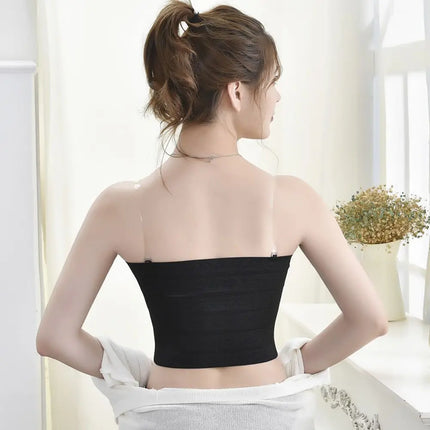 Breathable Seamless Short Shaperwear Straps Bustiers Women Corsets Breast Binder Vest Tomboy Bra