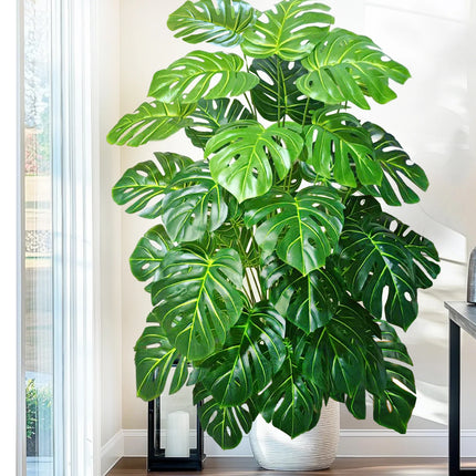 Artificial Monstera and Pothos Leaf Plant - image 3