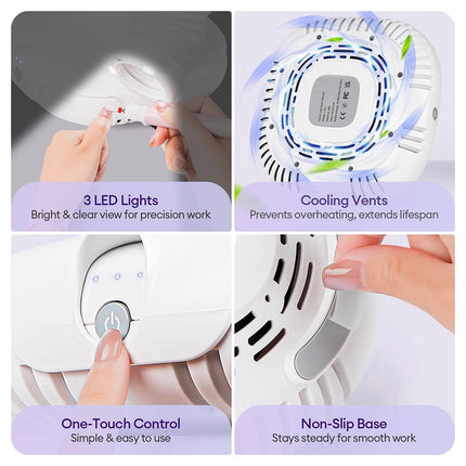130W Nail Dust Suction Collector Fan Vacuum Cleaner Manicure Machine Tools Strong Power UV Gel Polish Dust Fans Art Equipment