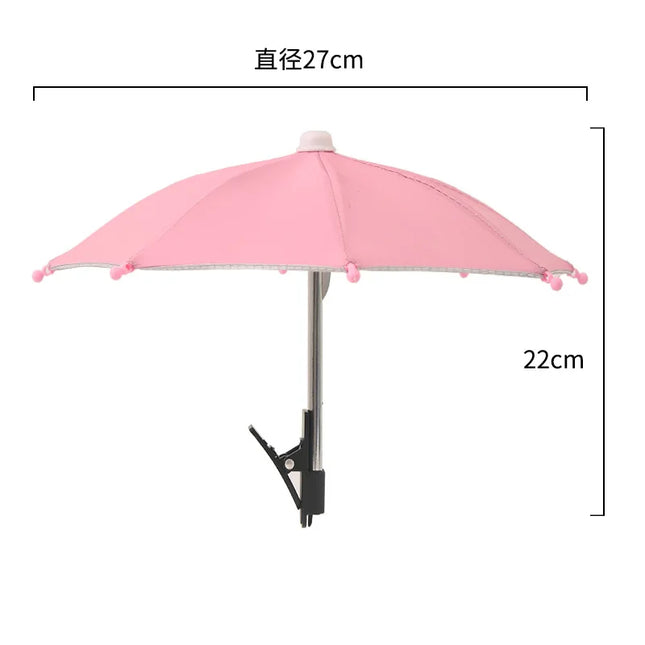 1pc, Mobile Phone Sunshade Sun Umbrella with Small Clip, Suitable for Beach, Photography and Video, Car Mobile Phone Holder