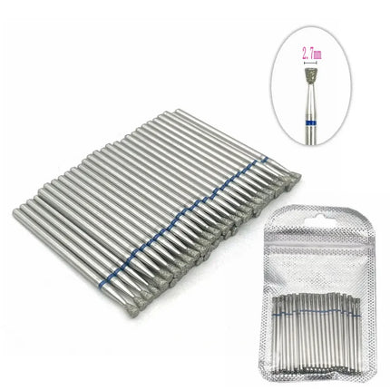 50pcs Diamond Nail Drill Cuticle Clean Bit Set Manicure Electric Cutter Bits Accessories Dead Skin Remove Tool