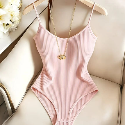 Sleeveless Knit Bodysuit Hot Summer Sexy Bodycon Off Shoulder Halter Tops Casual Street Bodice For Women ClubWear